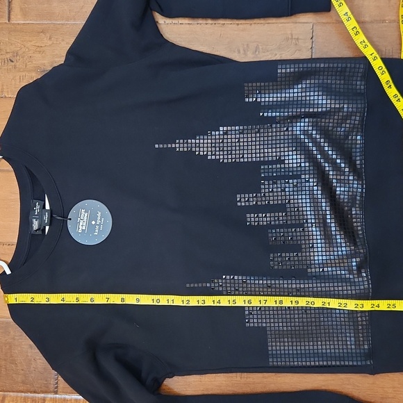 NWT Kate Spade Empire State Building Black Sweatshirt Size L, Pristine - Picture 12 of 12
